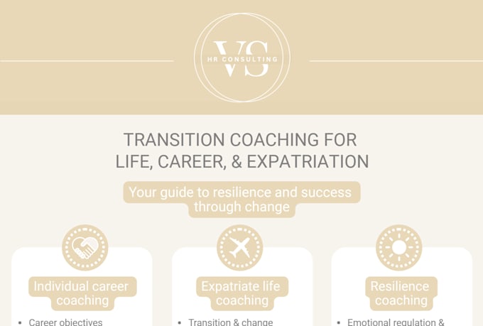provide career, expatriation life and resilience coaching